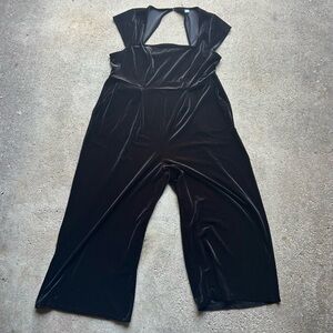 Old Navy Black Velvet Jumpsuit